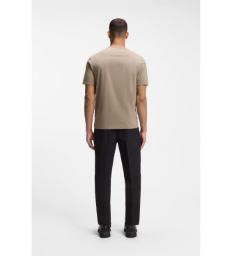 BOSS Maglietta marrone con logo "Unisciti"