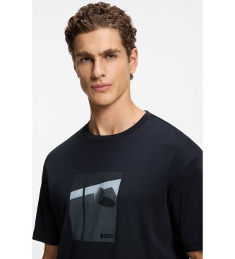 BOSS Pima Tennis T-shirt navy blue