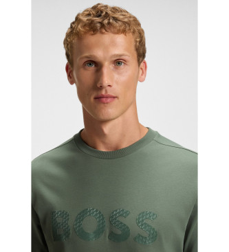 BOSS Maglietta verde iconica Mirror