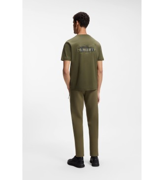 BOSS T-shirt i merceriseret bomuld, gr�n