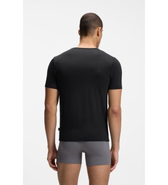 BOSS Lot de 3 T-shirts noirs en bambou