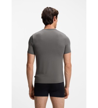 BOSS Lot de 3 T-shirts en bambou gris, noir, blanc