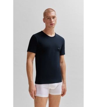 BOSS Pack 3 T-shirts Blanc classique, noir, bleu marine