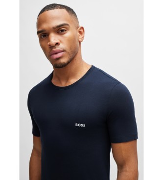 BOSS Pack 3 T-Shirts Klassisch blau