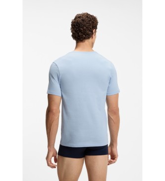 BOSS Zestaw 3 kamizelek z haftowanym logo niebieski, beżowy, biały