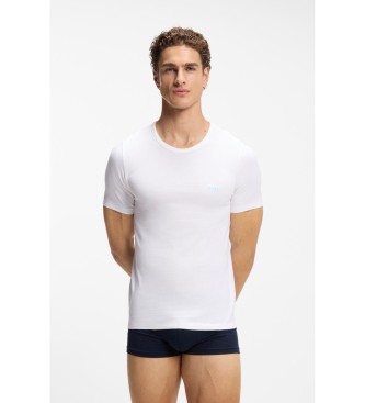 BOSS Zestaw 3 kamizelek z haftowanym logo niebieski, beżowy, biały