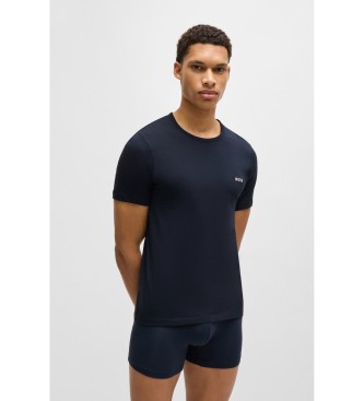 BOSS Set om 3 T-shirts Klassisk bl