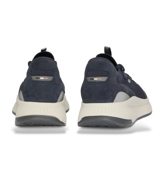 BOSS TTNM EVO trainers with navy knitted uppers