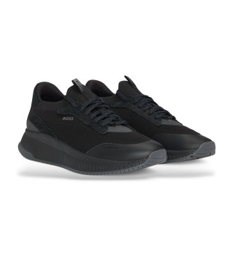 BOSS Zapatillas TTNM EVO con empeines de punto Negro