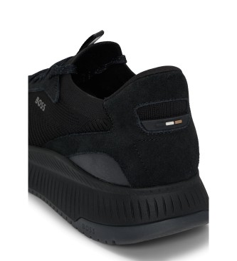 BOSS TTNM EVO Sneakers med strikket overdel Sort