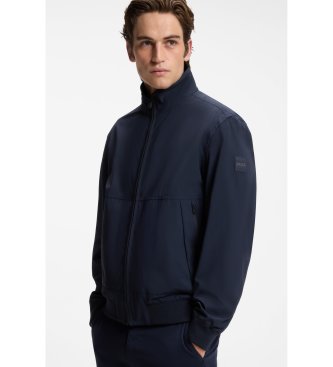 BOSS Chaqueta en softshell repelente al agua con mangas extraíbles marino