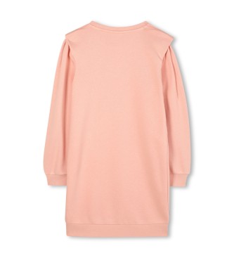 BOSS Roza plišasta obleka