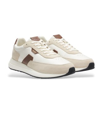 BOSS Vinston Runn-skor i läder, beige