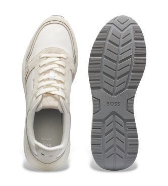 BOSS Zapatillas de piel Vinston Runner blanco