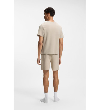 BOSS Waffel-T-Shirt beige