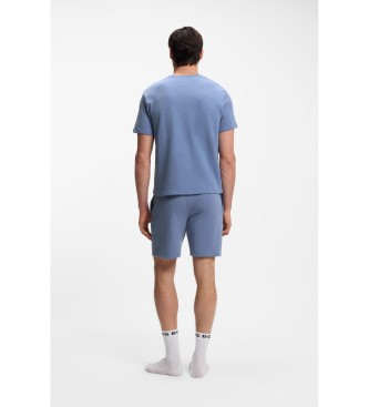 BOSS T-shirt gaufr� bleu
