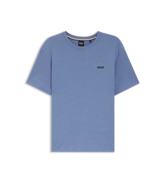 BOSS T-shirt gaufr� bleu