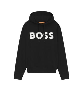 BOSS Hoodie Logo Oversize schwarz