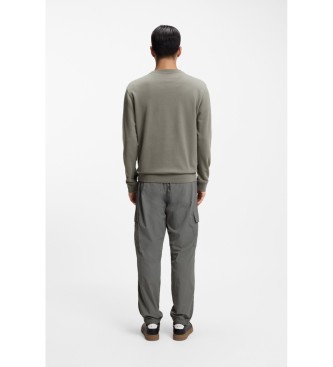 BOSS Sweatshirt med applikeret logo, gr�n