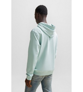 BOSS Straight Fit Hoodie Turkis