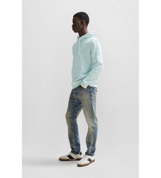 BOSS Straight Fit Hoodie Turkis