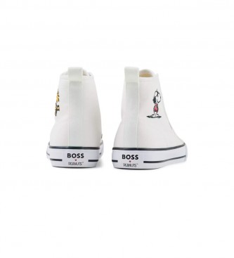 BOSS Snoopy high top sneakers white