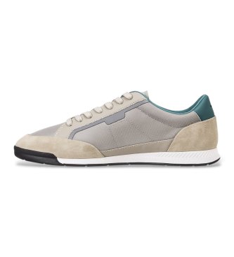 BOSS Trainers with suede trim and a beige grooved sole