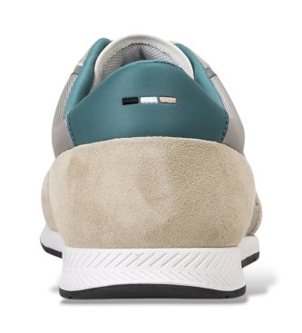 BOSS Trainers with suede trim and a beige grooved sole