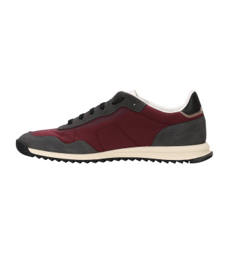 BOSS Maroon low top trainers