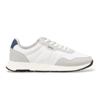 BOSS Zapatillas de caña baja con empeines con textura gris
