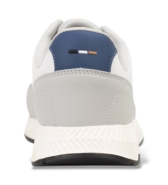 BOSS Zapatillas de caña baja con empeines con textura gris