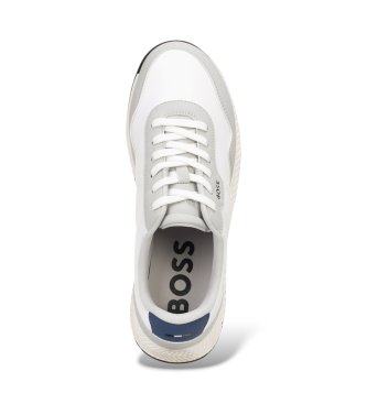 BOSS Zapatillas de caña baja con empeines con textura gris
