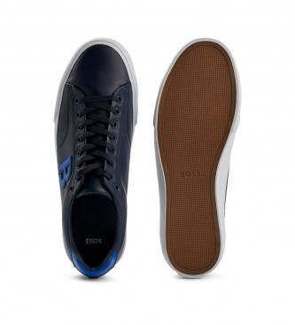 BOSS Aiden Tenn lt navy leather sneakers
