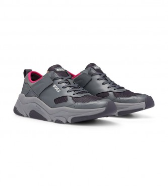 BOSS Asher Leather Sneakers grey