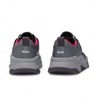 BOSS Asher Leder Sneakers grau