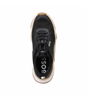 BOSS Asher Runn Leather Sneakers black
