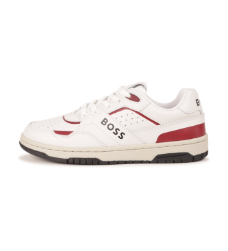 BOSS Baskets en cuir blanc