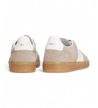 BOSS Baskets en cuir beige Brandon