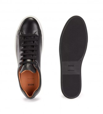 BOSS Bruida black leather sneakers