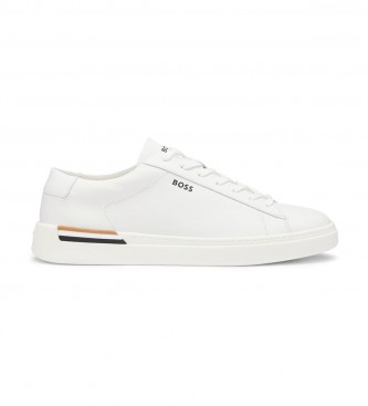 BOSS Zapatillas de Piel Clint Tenn blanco