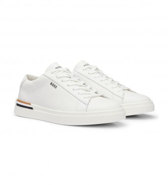 BOSS Zapatillas de Piel Clint Tenn blanco