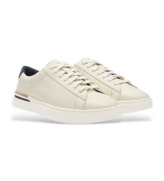 BOSS Zapatillas de piel Clint Tenn blanco