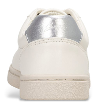 BOSS Everlynn hvide hjemmesko i l�der