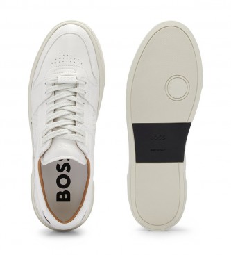 BOSS Gary Leather Sneakers wit