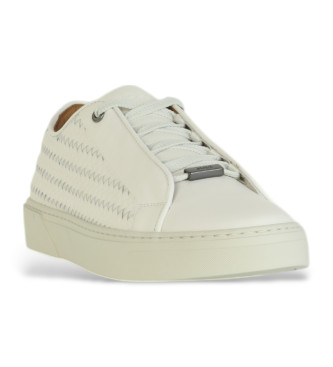 BOSS Gary Lder Sneakers hvid 