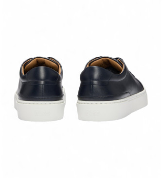 BOSS Baskets en cuir Gary navy