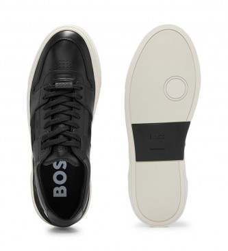 BOSS Gary Leather Sneakers zwart