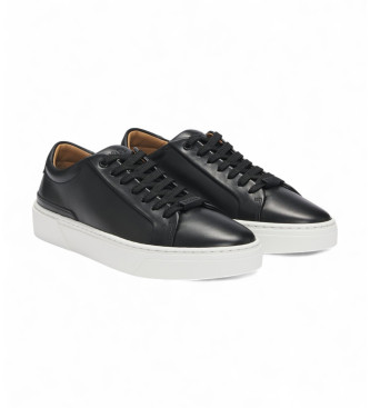 BOSS Gary Leren Sneakers zwart