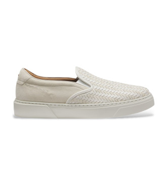 BOSS Gary Slon Beige Leder Hausschuhe