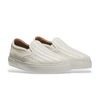 BOSS Gary Slon Beige Leder Hausschuhe